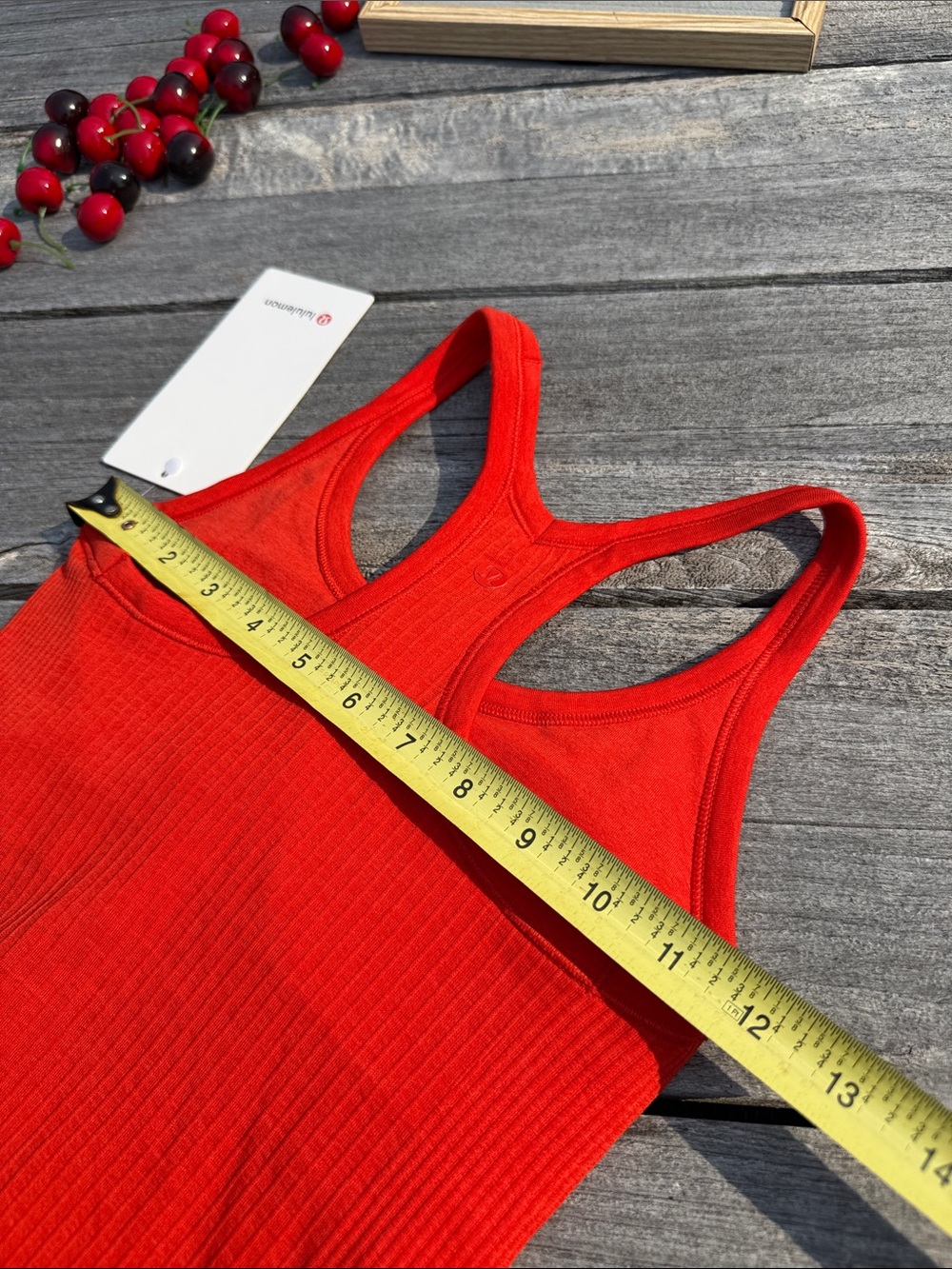 Lululemon Ebb to Street Tank Top Cherry Ember red Size 2 Built In Bra NWT ๐ - Picture 3 of 6